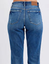 JB82624 - Mid Rise Boyfriend w/Cuff - Dk Denim
