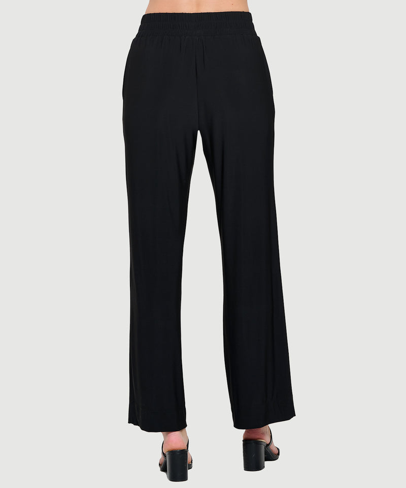 Straight Wide Leg Pant - Black