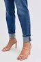 JB82624 - Mid Rise Boyfriend w/Cuff - Dk Denim