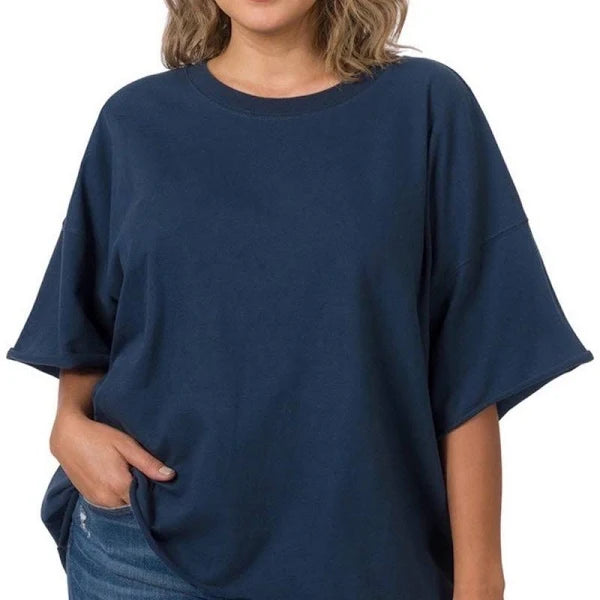 French Terry Top - Navy