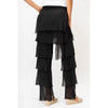 Chiffon Ruffle Pants - Black