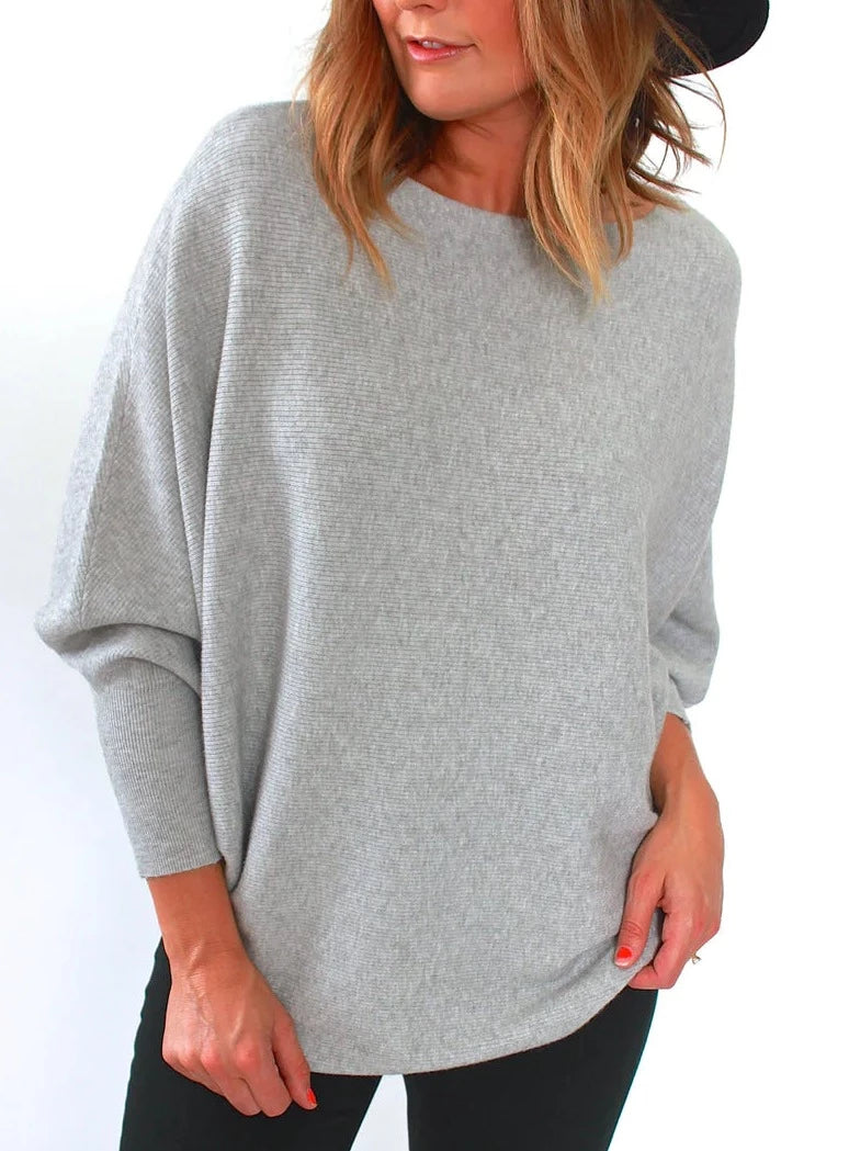 Slouchy Sweater - Heather Grey