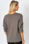 Vintage Rock Pullover Top - Latte