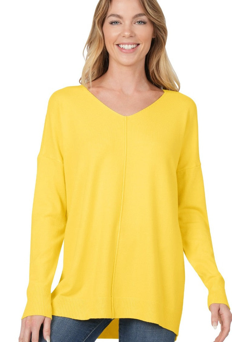 Diana Seamed Sweater - Banana