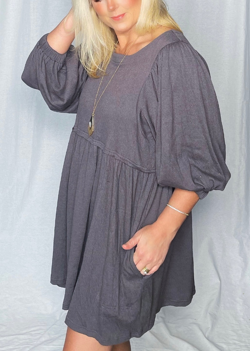 Laura Dress - Charcoal