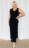 Full Length Silkiness Dress - Black