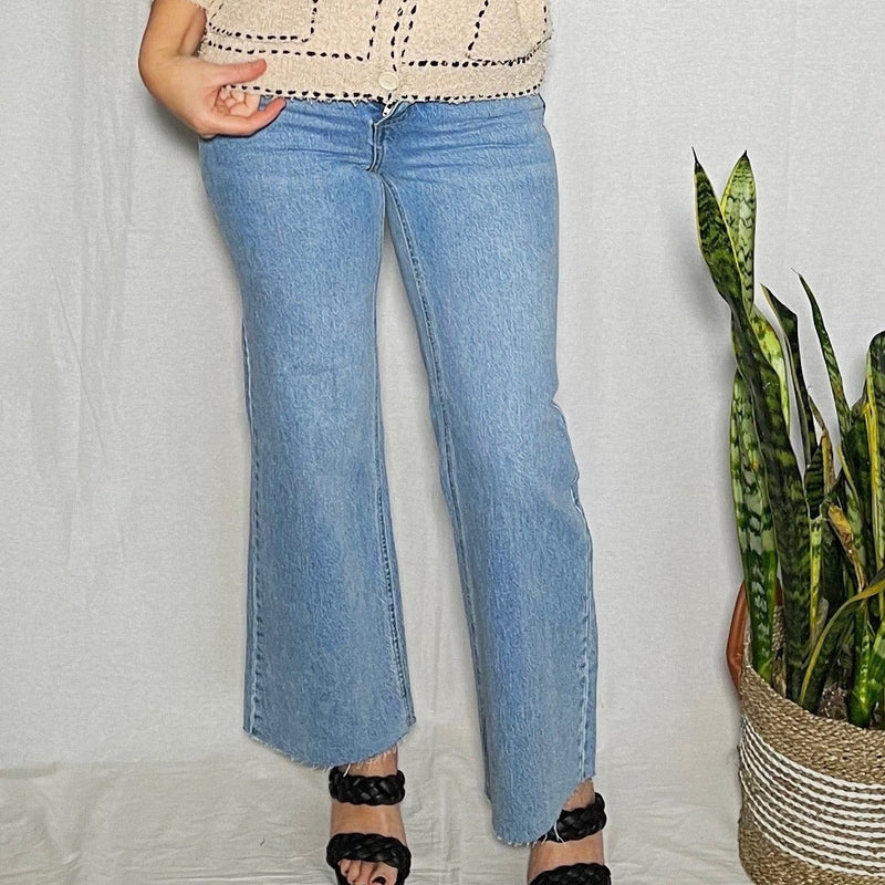 Maddie Wide Leg Jean - Med. Denim