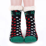 Xmas Tree Slipper Socks - Black