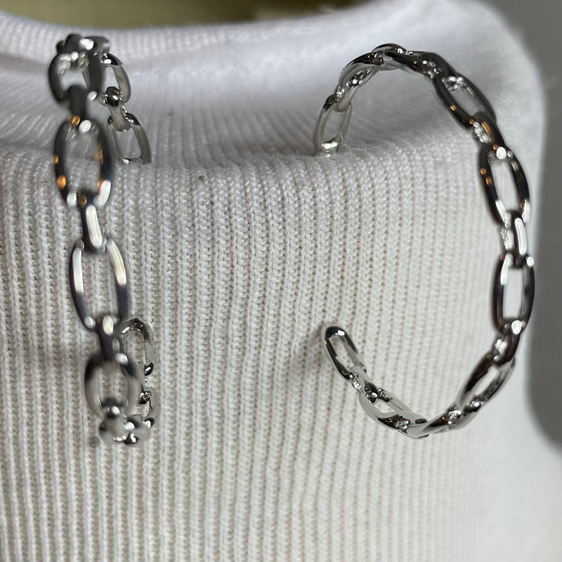 Chain Link hoop Earrings