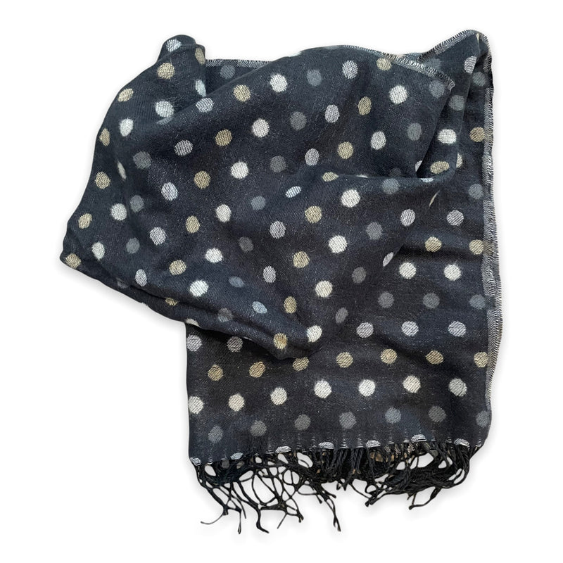 Polka Dot Scarf - Black