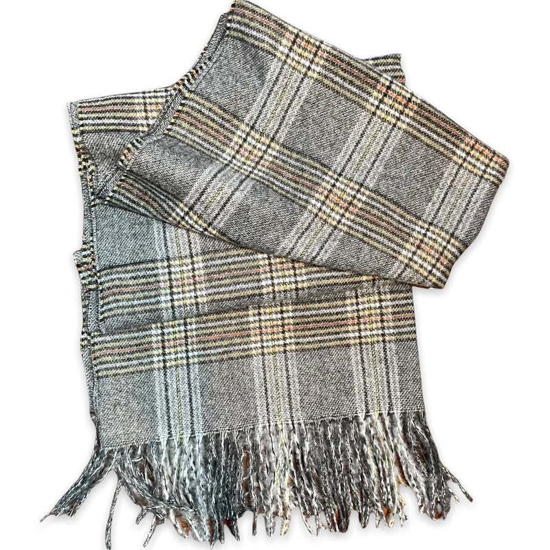 Charcoal Plaid Scarf